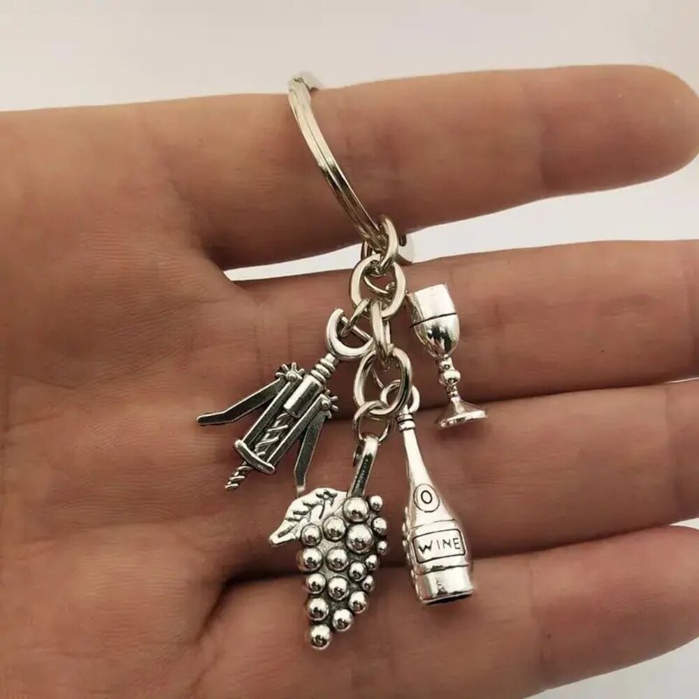 ⭐NWT Wine & Corkscrew Keychain Bag Charm